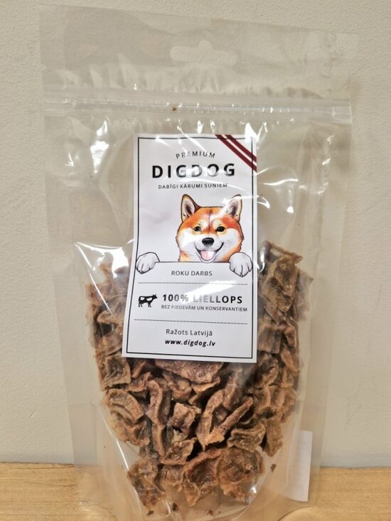 Dig Dog treats - Cubes of beef udder 80g